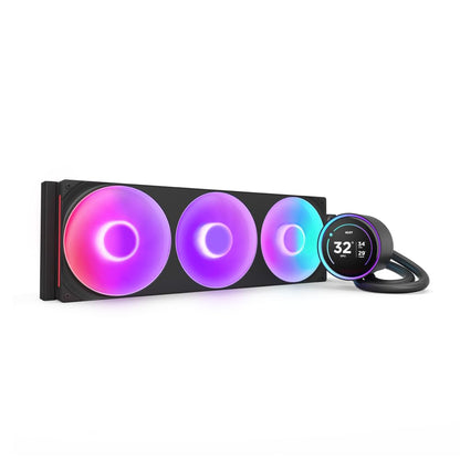 NZXT Kraken Elite 360 RGB 2024 - AIO CPU Liquid Cooler - 360mm Radiator - F360 RGB Core Fan - Customizable 2.72" IPS LCD - NZXT Turbine Pump - AMD® AM5, AM4 - Intel® LGA 1851/1700, 1200/115X - Black