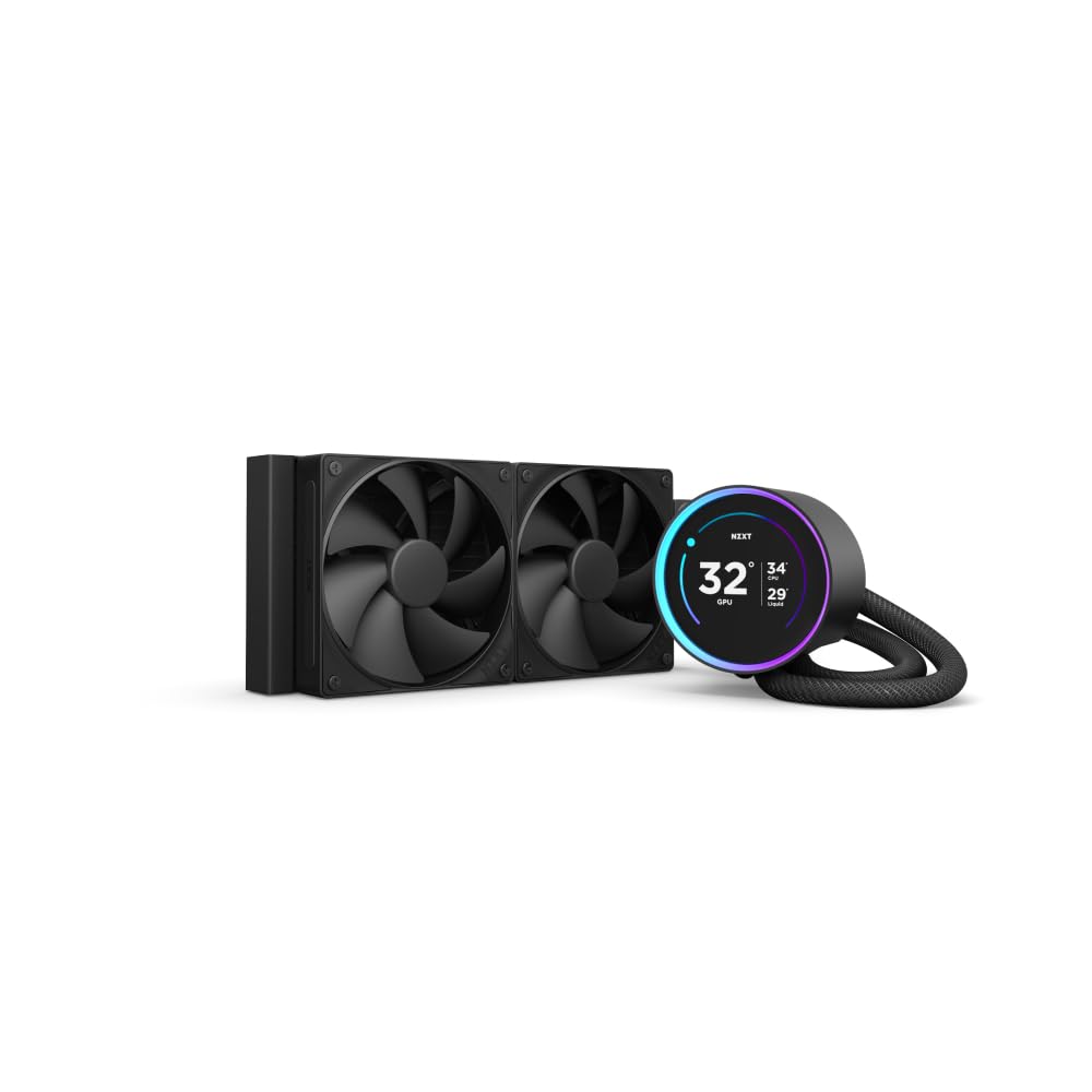 NZXT Kraken Elite 360 RGB 2024 - AIO CPU Liquid Cooler - 360mm Radiator - F360 RGB Core Fan - Customizable 2.72" IPS LCD - NZXT Turbine Pump - AMD® AM5, AM4 - Intel® LGA 1851/1700, 1200/115X - Black