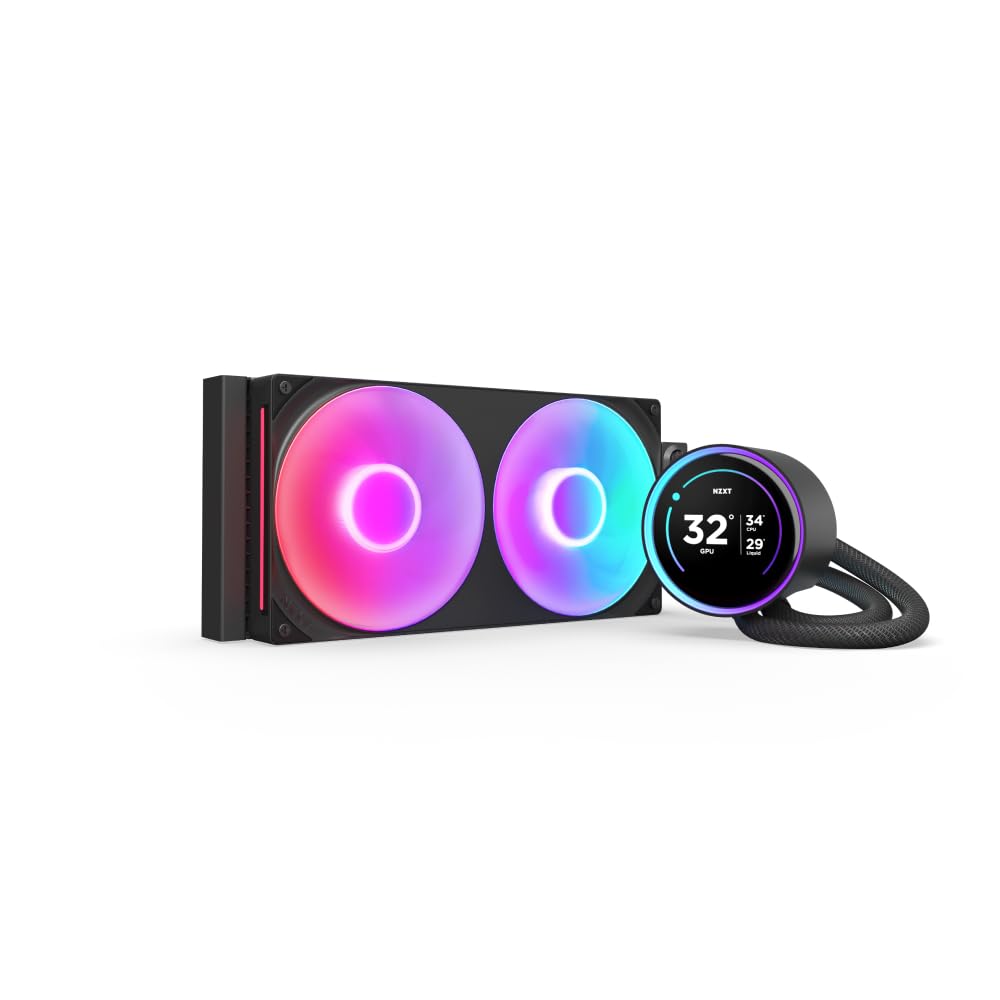 NZXT Kraken Elite 360 RGB 2024 - AIO CPU Liquid Cooler - 360mm Radiator - F360 RGB Core Fan - Customizable 2.72" IPS LCD - NZXT Turbine Pump - AMD® AM5, AM4 - Intel® LGA 1851/1700, 1200/115X - Black