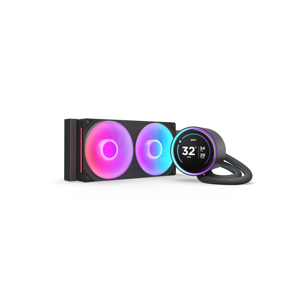 NZXT Kraken Elite 360 RGB 2024 - AIO CPU Liquid Cooler - 360mm Radiator - F360 RGB Core Fan - Customizable 2.72" IPS LCD - NZXT Turbine Pump - AMD® AM5, AM4 - Intel® LGA 1851/1700, 1200/115X - Black