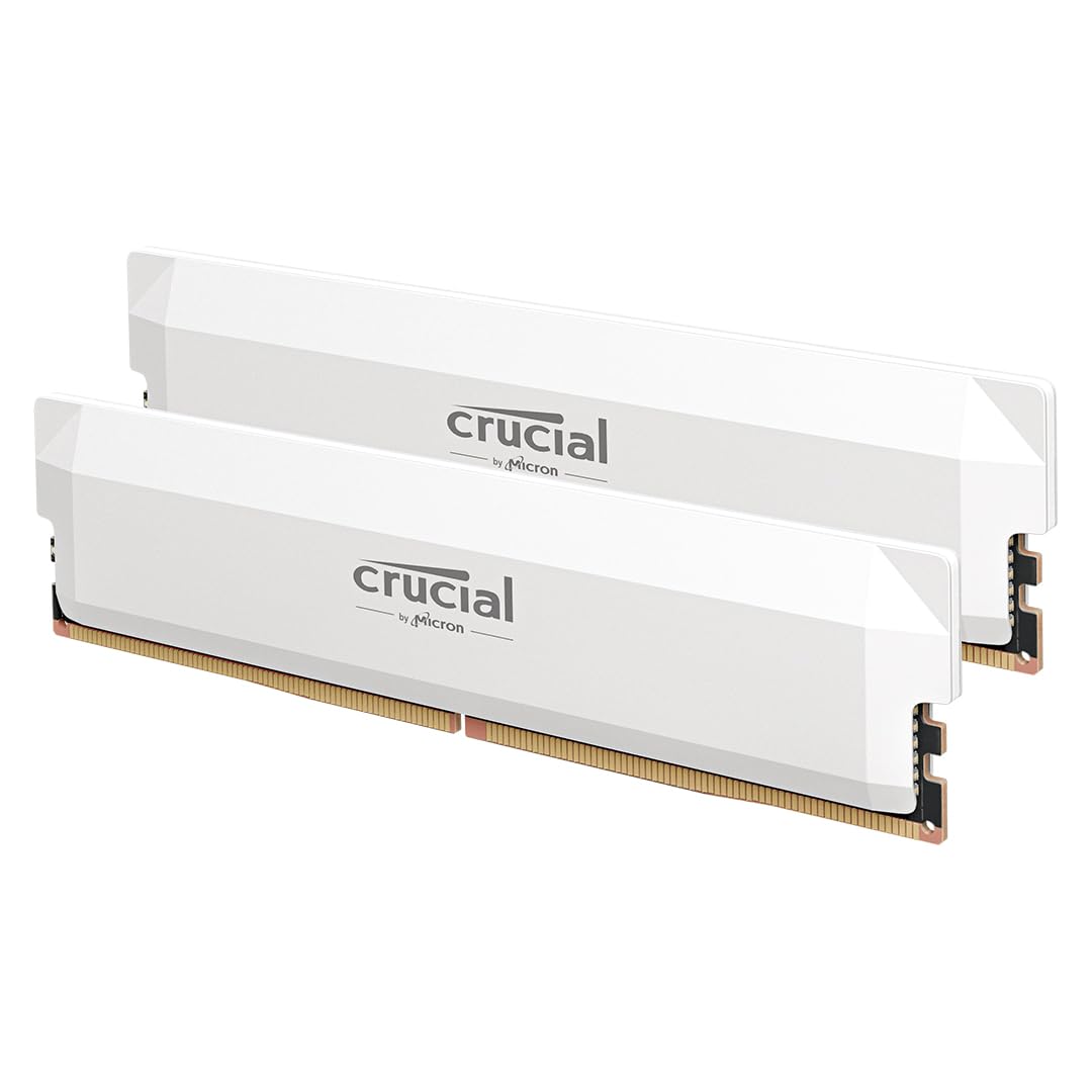 Crucial Pro DDR5 RAM 32GB Kit (2x16GB), 6400MHz CL32, Overclocking Desktop Gaming Memory, Intel XMP 3.0 & AMD Expo Compatible, Black - CP2K16G64C32U5B