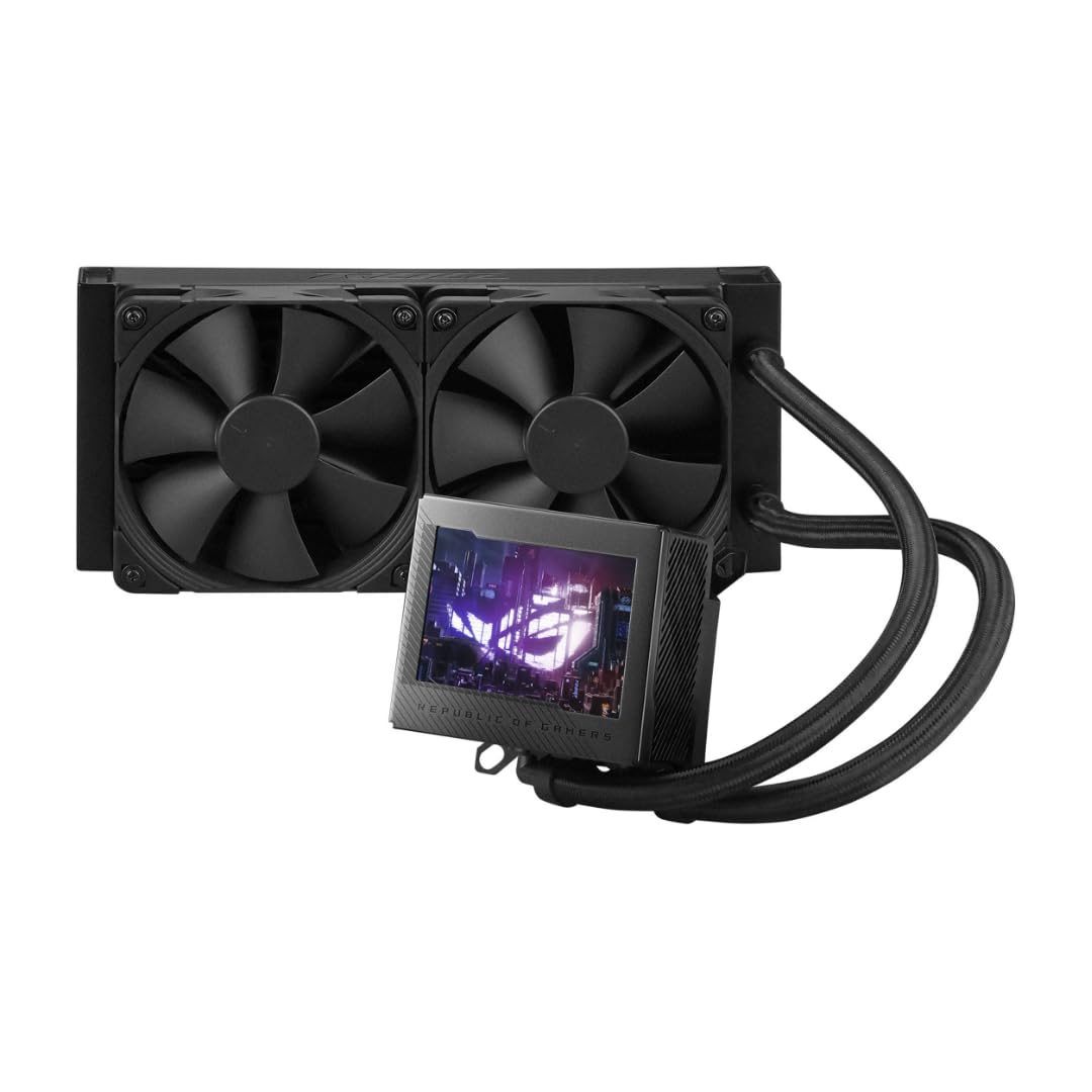 ASUS ROG RYUJIN III 360 ARGB EXTREME all-in-one AIO CPU liquid cooler, AMD Ryzen 9000 & Intel® Core™ Ultra Ready, Asetek Gen8 V2 pump; high airflow static pressure magnetic fans; customizable 3.5" LCD