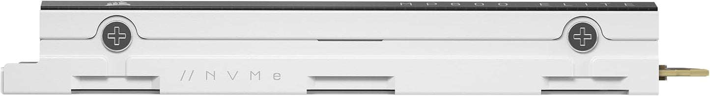 Corsair MP600 Elite 2TB M.2 PCIe Gen4 x4 NVMe SSD – Optimized for PS5 – Included Heatsink – M.2 2280 – Up to 7,000MB/sec Sequential Read – High-Density 3D TLC NAND – White