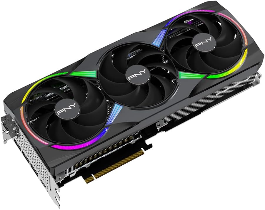 PNY NVIDIA GeForce RTX™ 5080 Epic-X™ ARGB OC Triple Fan, Graphics Card (16GB GDDR7, 256-bit, Boost Speed: 2775 MHz, PCIe® 5.0, HDMI®/DP 2.1, 2.99-Slot, NVIDIA Blackwell Architecture, DLSS 4)
