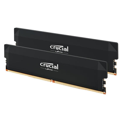 Crucial Pro DDR5 RAM 32GB Kit (2x16GB), 6400MHz CL32, Overclocking Desktop Gaming Memory, Intel XMP 3.0 & AMD Expo Compatible, Black - CP2K16G64C32U5B