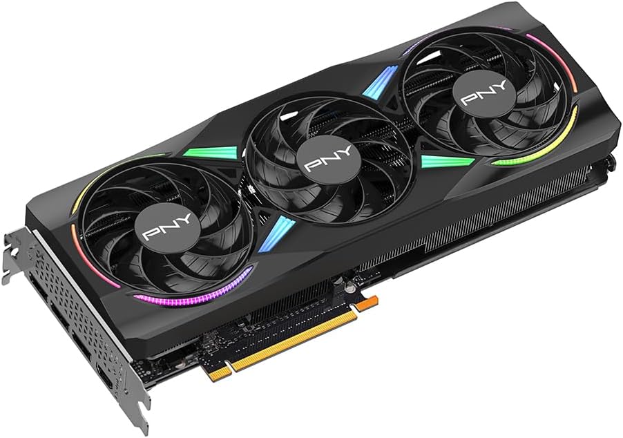 PNY NVIDIA GeForce RTX™ 5070 Epic-X™ ARGB OC Triple Fan, Graphics Card (12GB GDDR7, 192-bit, Boost Speed: 2685 MHz, SFF-Ready, PCIe® 5.0, HDMI®/DP 2.1, 2.4-Slot, Blackwell Architecture, DLSS 4)