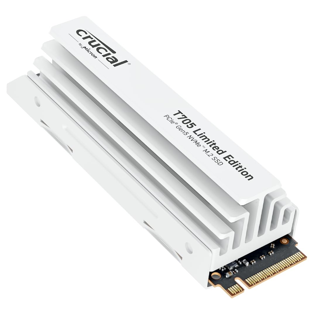 Crucial T710 PCIe Gen5 NVMe 2TB SSD, Up to 14,900 MB/s, Laptop & Desktop Compatible (PC), for Creatives and Hardcore Gamers, Solid State Drive, Includes 1Mo Adobe CC – CT2000T710SSD8-01