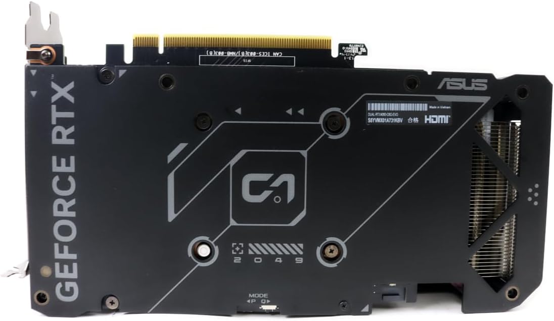 ASUS Dual GeForce RTX™ 4060 V2 OC Edition (PCIe 4.0, 8GB GDDR6, DLSS 3, HDMI 2.1a, DisplayPort 1.4a, 2-Slot Design, Axial-tech Fan Design, 0dB Technology, and More) (Renewed)