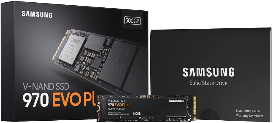 Samsung 970 EVO Plus SSD 500GB - M.2 NVMe Interface Internal Solid State Drive with V-NAND Technology (MZ-V7S500B/AM)