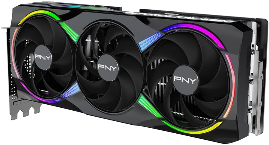 PNY NVIDIA GeForce RTX™ 5080 Epic-X™ ARGB OC Triple Fan, Graphics Card (16GB GDDR7, 256-bit, Boost Speed: 2775 MHz, PCIe® 5.0, HDMI®/DP 2.1, 2.99-Slot, NVIDIA Blackwell Architecture, DLSS 4)