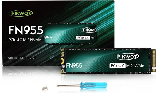 Fikwot FN955 2TB NVMe SSD M.2 2280 PCIe Gen4x4, Up to 7300MB/s, 3D NAND TLC Flash Internal Solid State Drive, Configure SLC Cache, Storage and Memory Expansion for PS5 Laptop Desktop