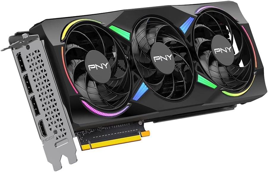 PNY NVIDIA GeForce RTX™ 5070 Epic-X™ ARGB OC Triple Fan, Graphics Card (12GB GDDR7, 192-bit, Boost Speed: 2685 MHz, SFF-Ready, PCIe® 5.0, HDMI®/DP 2.1, 2.4-Slot, Blackwell Architecture, DLSS 4)