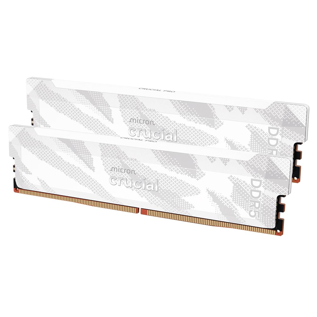 Crucial Pro DDR5 RAM 32GB Kit (2x16GB), 6400MHz CL32, Overclocking Desktop Gaming Memory, Intel XMP 3.0 & AMD Expo Compatible, Black - CP2K16G64C32U5B