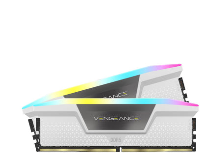 CORSAIR VENGEANCE RGB DDR5 RAM 32GB (2x16GB) 6400MHz CL36-48-48-104 1.35V Intel XMP 3.0 Desktop Computer Memory - Black (CMH32GX5M2B6400C36)