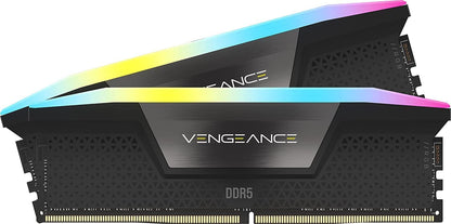 CORSAIR VENGEANCE RGB DDR5 RAM 32GB (2x16GB) 6000MHz CL36-44-44-96 1.35V Intel XMP 3.0 Desktop Computer Memory - White (CMH32GX5M2E6000C36W)