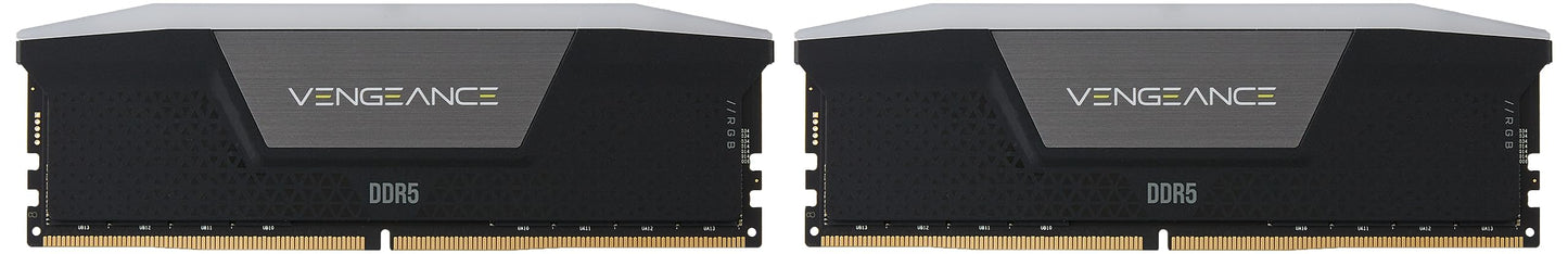 CORSAIR Vengeance RGB DDR5 RAM 16GB (2x8GB) Up to 5200MHz CL40 Intel XMP 3.0 Desktop Computer Memory - Black (CMH16GX5M2B5200C40)