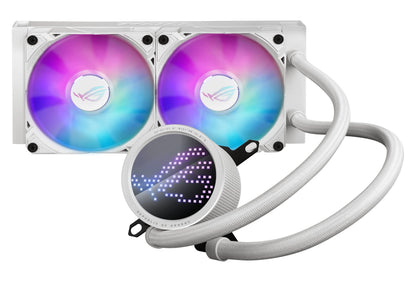 ASUS ROG RYUO IV SLC 360 ARGB All-in-one CPU Liquid Cooler with Shortened tubing maximizes a Clean Aesthetic, Curved 6.67-inch AMOLED Display Supports 3D-Effect Video or Customized System Information