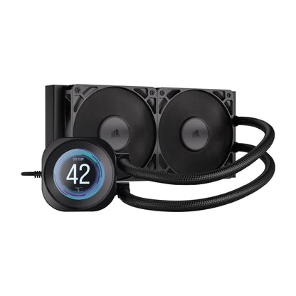 CORSAIR Nautilus 360 RS LCD Liquid CPU Cooler – 2.1" IPS LCD Screen, 360mm AIO, Low-Noise, Daisy-Chain, Intel LGA 1851/1700, AMD AM5/AM4 – 3X RS120 Fans Included – White