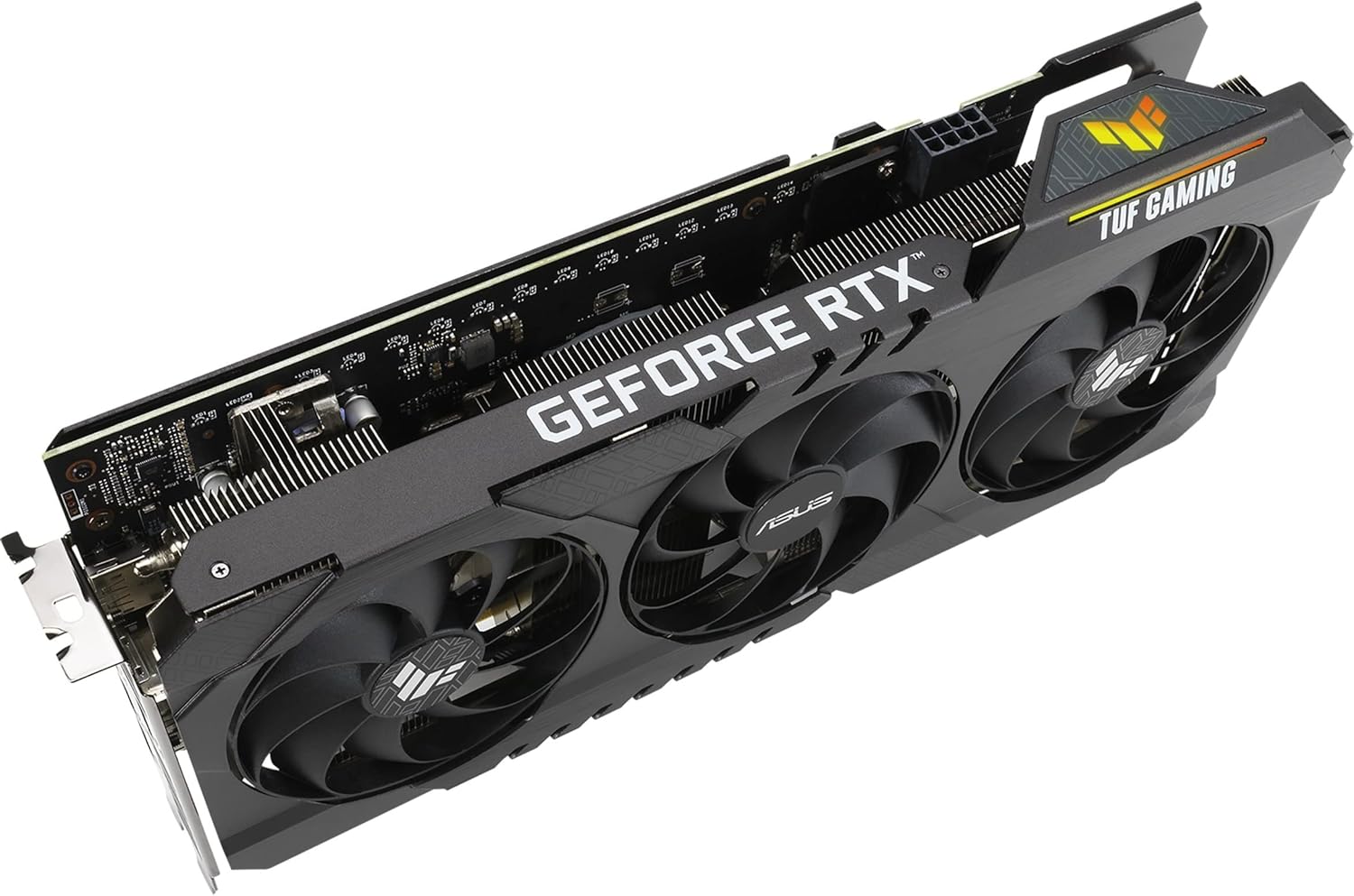 ASUS TUF Gaming NVIDIA GeForce RTX 3060 Ti V2 OC Edition Graphics Card (PCIe 4.0, 8GB GDDR6, LHR, HDMI 2.1, DisplayPort 1.4a, Dual Ball Fan Bearings, Military-Grade Certification, GPU Tweak II)