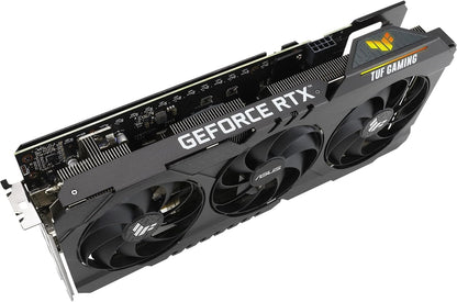 ASUS TUF Gaming NVIDIA GeForce RTX 3060 Ti V2 OC Edition Graphics Card (PCIe 4.0, 8GB GDDR6, LHR, HDMI 2.1, DisplayPort 1.4a, Dual Ball Fan Bearings, Military-Grade Certification, GPU Tweak II)