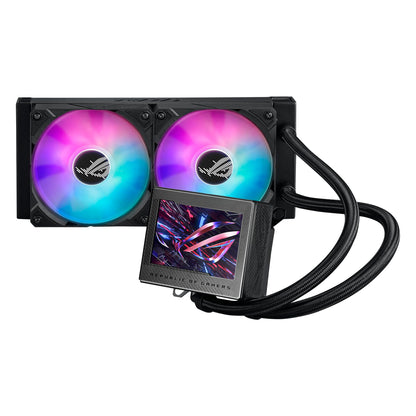ASUS ROG Ryujin III 240 ARGB WHT All-in-one Liquid CPU Cooler with 240mm Radiator. Asetek 8th gen Pump, 2X Magnetic 120mm ARGB Fans (Daisy Chain Design), 3.5” LCD Display.,White