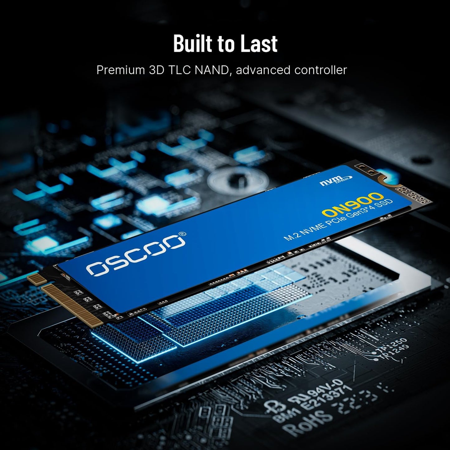 1TB NVMe PCIe 3.0 x4 SSD, Up to 3,500MB/s Read & 3,000MB/s Write, 3D TLC NAND, M.2 2280 Internal SSD for Gaming, Laptop, PC, Desktop Workstations