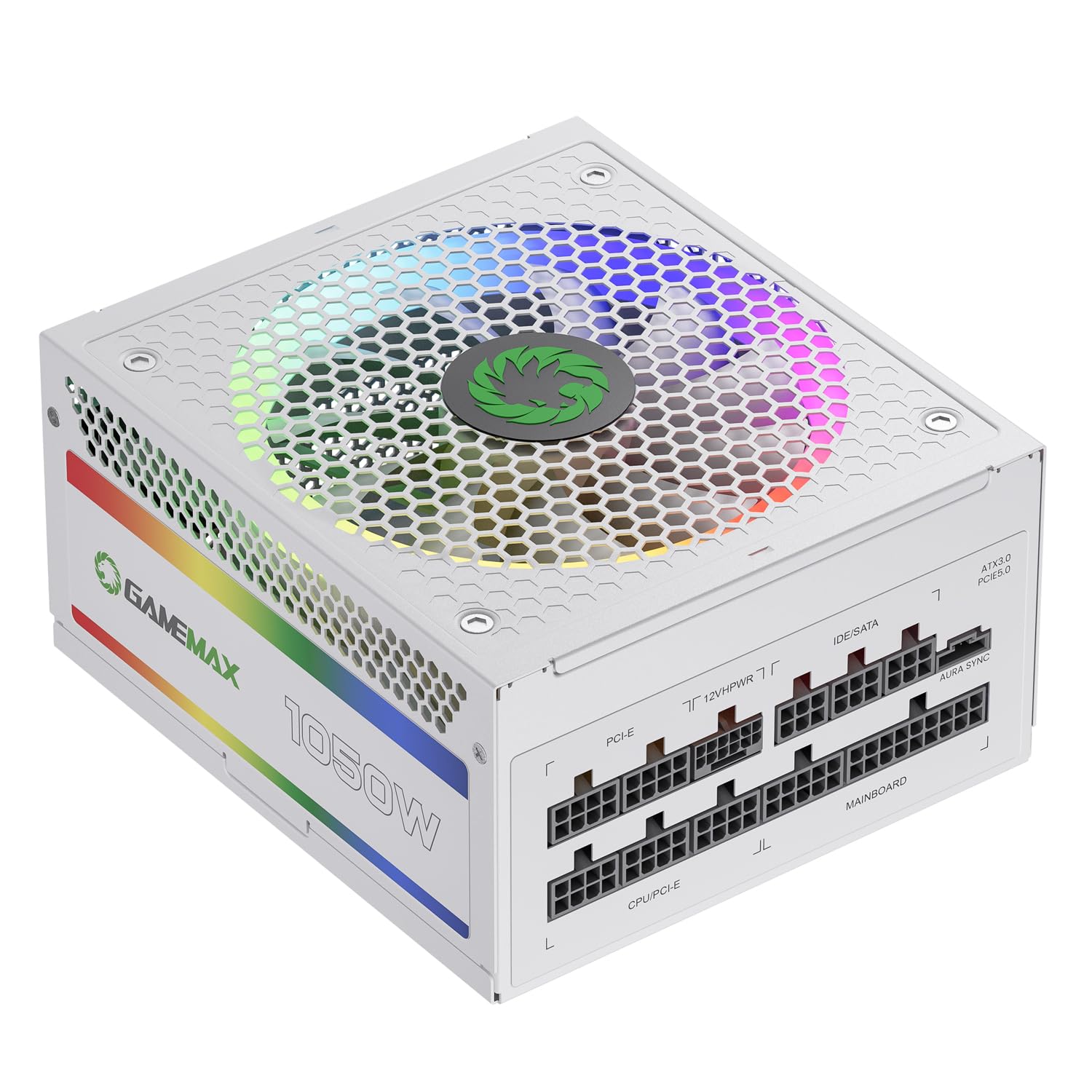 GAMEMAX 750W Fully Modular ARGB Power Supply, ATX3.0 & PCIE 5.0, 80 Plus Gold Certified, 105°C Japanese Caps, ATX Gaming Power Supply