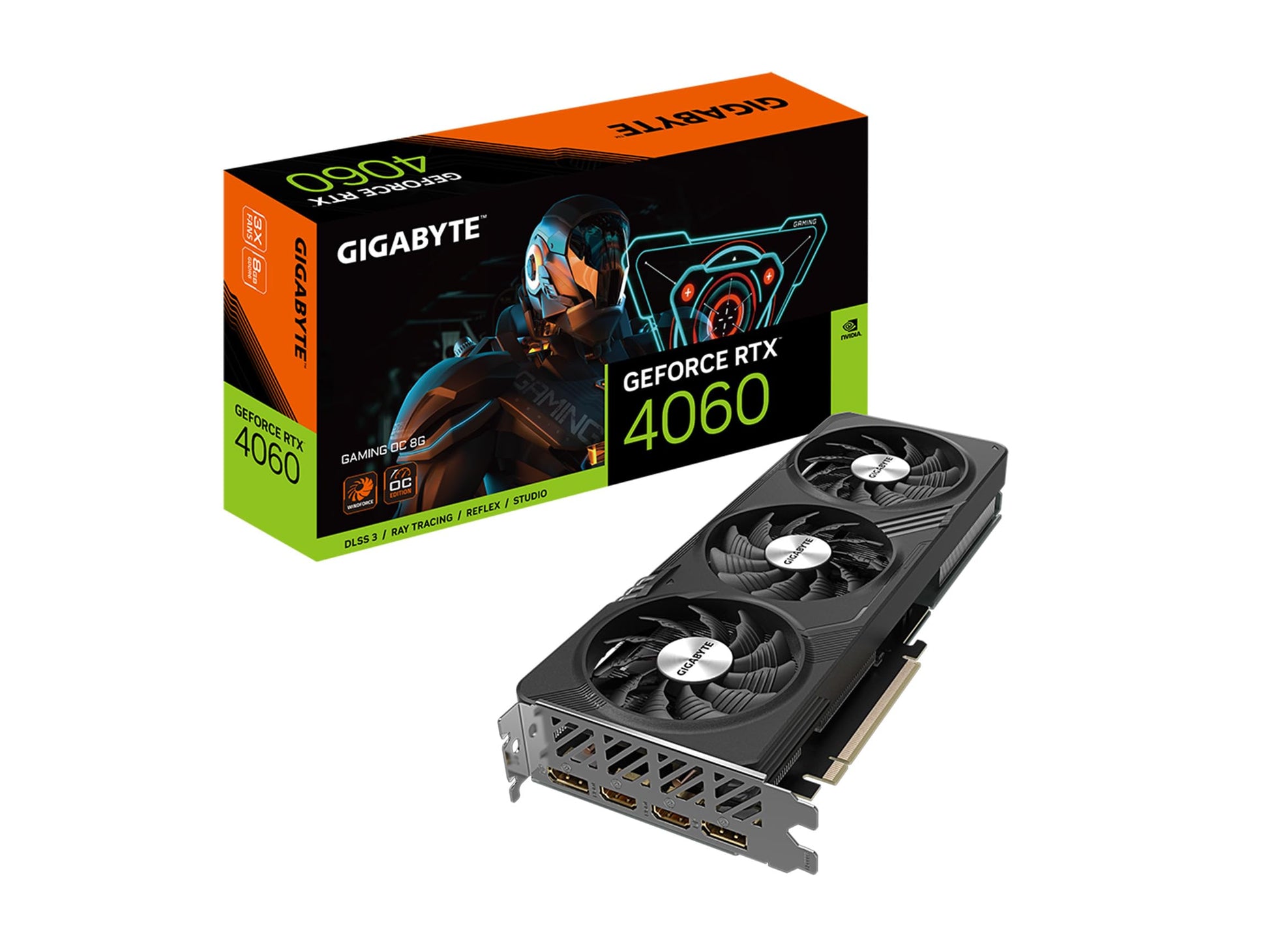 GIGABYTE GeForce RTX 5060 WINDFORCE OC 8G Graphics Card, Cooling System, 8GB 128-bit GDDR7, PCIe 5.0, Manufactured by NVIDIA, DisplayPort & HDMI - Video Output Interface, GV-N5060WF2OC-8GD Video Card