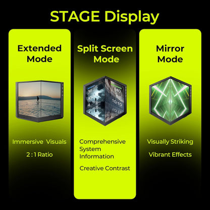 TRYX STAGE 360 ARGB 360mm AIO 4.0'' IPS Dual-Screen Customizable AIO Cooler 360mm LCD Display 254PPI 60Hz with Asetek 7th Gen V2 280w TDP ROTA SL ARGB Fan for Intel LGA 1851/1700/1200/115X AMD AM5/AM4