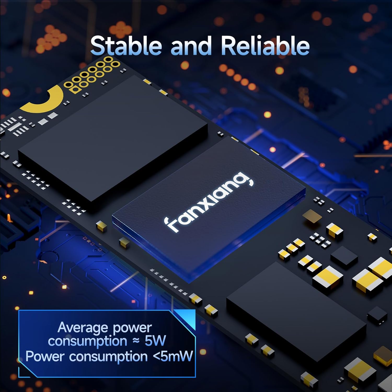 fanxiang S501Q SSD 1TB PCle 3.0x4 Internal Solid State Drive, NVMe M.2 2280 Internal Solid State Drive, SLC Cache 3D NAND Up to 3200MB/s for Laptop and PC Desktops