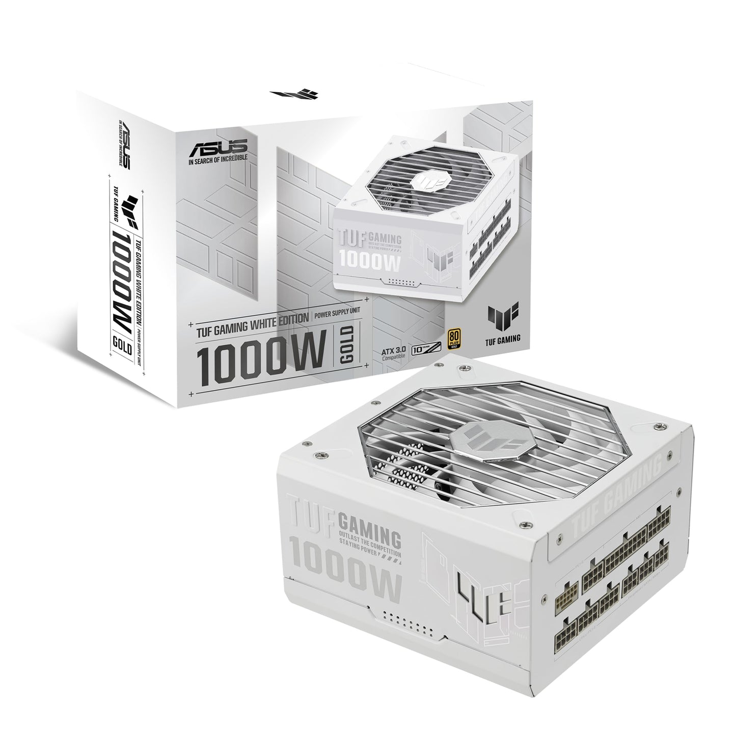 ASUS TUF Gaming 1200W Gold (1200 Watt, ATX 3.0 Compatible Fully Modular Power Supply, 80+ Gold Certified, Military-Grade Components, Dual Ball Bearing, Axial-tech Fan, PCB Coating, 10 Year Warranty)