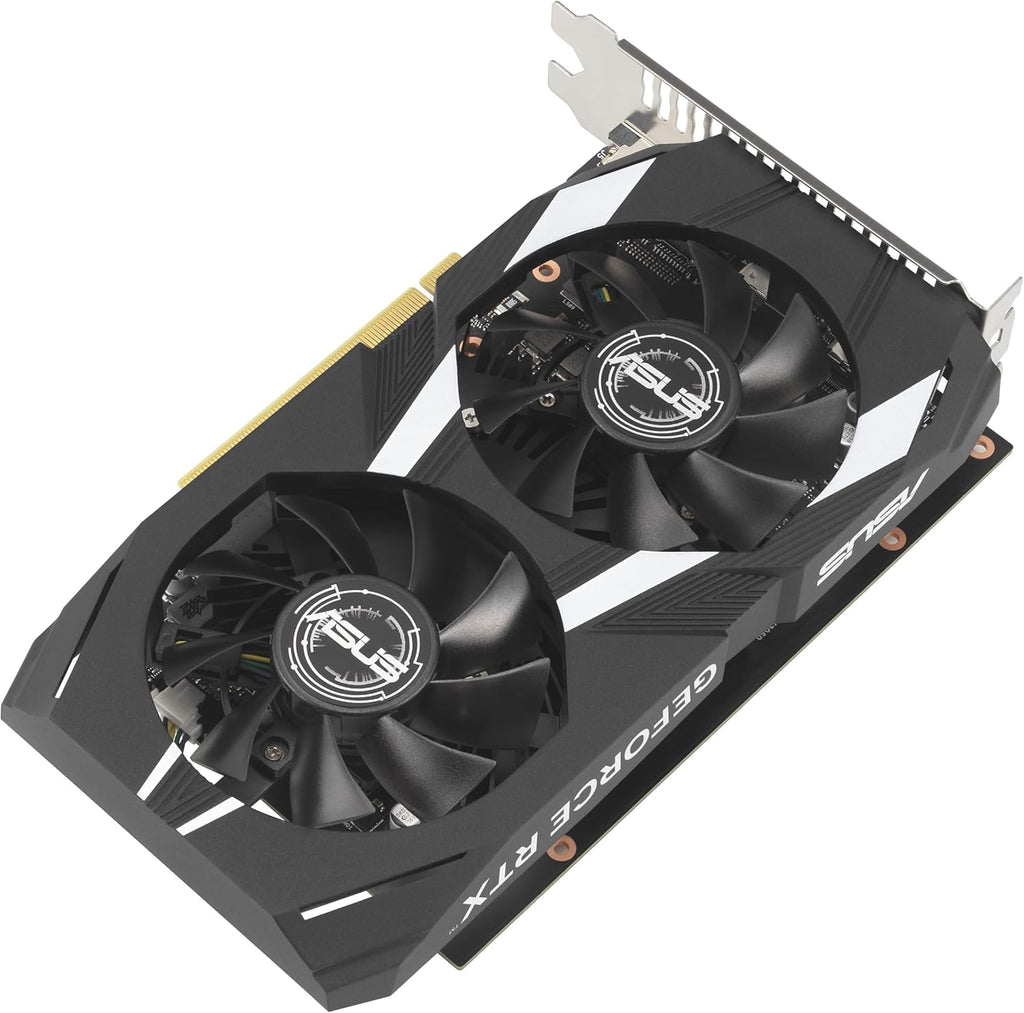ASUS Dual NVIDIA GeForce RTX 3050 6GB GDDR6 OC Edition Gaming Graphics Card - PCIe 4.0, HDMI 2.1, DisplayPort 1.4a, 2-Slot Design, Axial-tech Fan Design, Steel Bracket, 3 Year Warranty