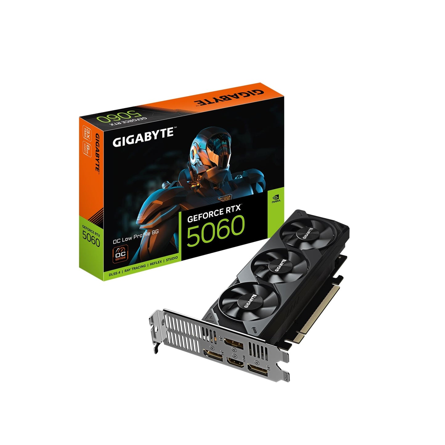 GIGABYTE GeForce RTX 5060 WINDFORCE OC 8G Graphics Card, Cooling System, 8GB 128-bit GDDR7, PCIe 5.0, Manufactured by NVIDIA, DisplayPort & HDMI - Video Output Interface, GV-N5060WF2OC-8GD Video Card