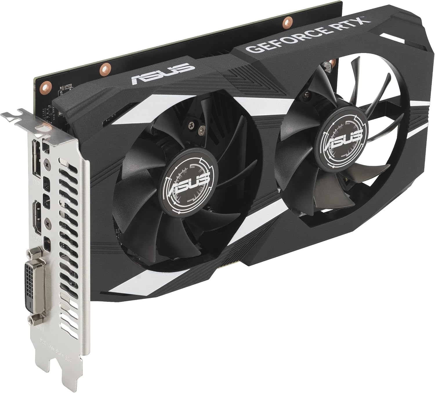 ASUS Dual NVIDIA GeForce RTX 3050 6GB GDDR6 OC Edition Gaming Graphics Card - PCIe 4.0, HDMI 2.1, DisplayPort 1.4a, 2-Slot Design, Axial-tech Fan Design, Steel Bracket, 3 Year Warranty