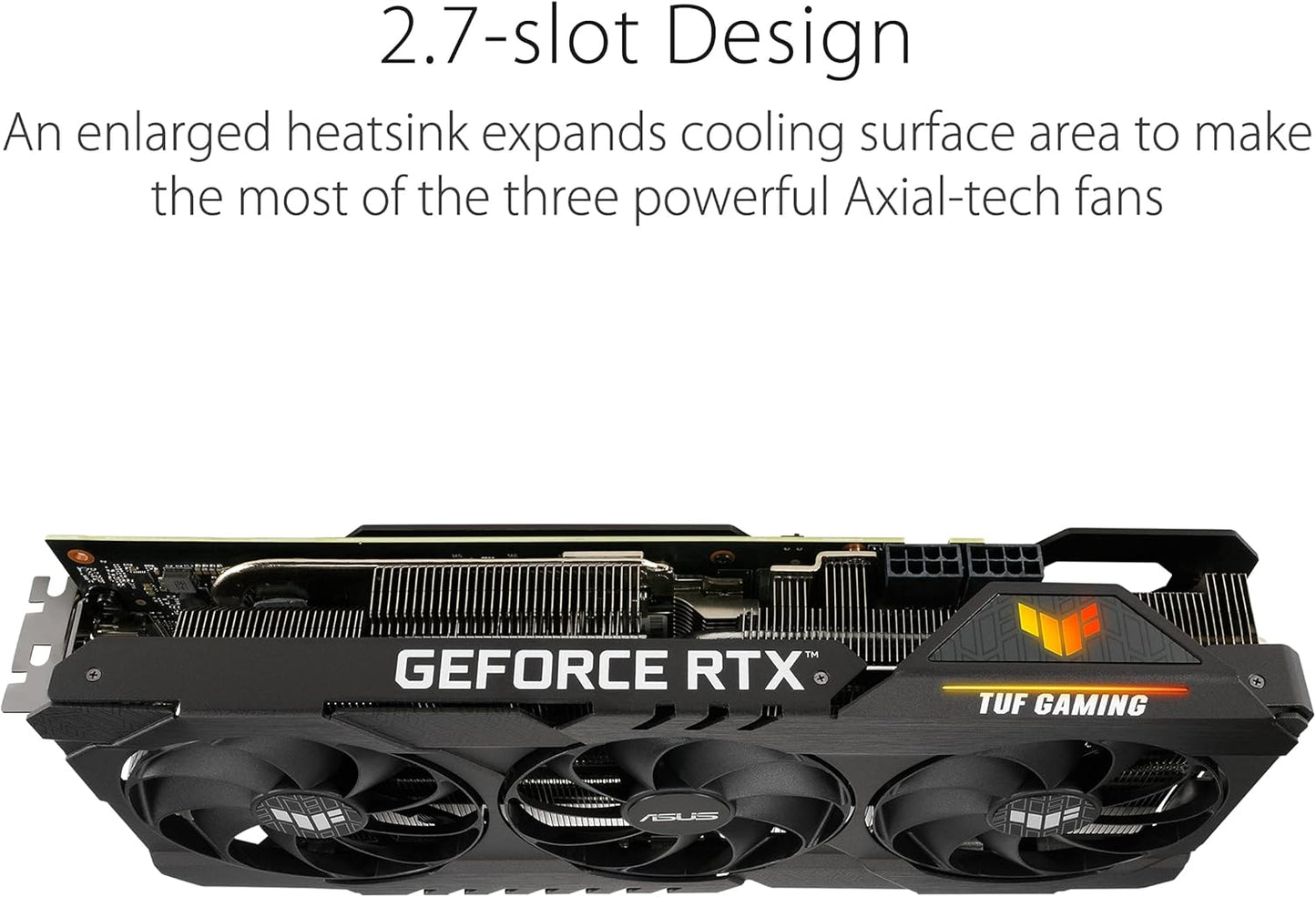 ASUS TUF Gaming NVIDIA GeForce RTX 3070 Ti OC Edition Graphics Card (PCIe 4.0, 8GB GDDR6X, HDMI 2.1, DisplayPort 1.4a, Dual Ball Fan Bearings, Military-Grade Certification, GPU Tweak II) (Renewed)