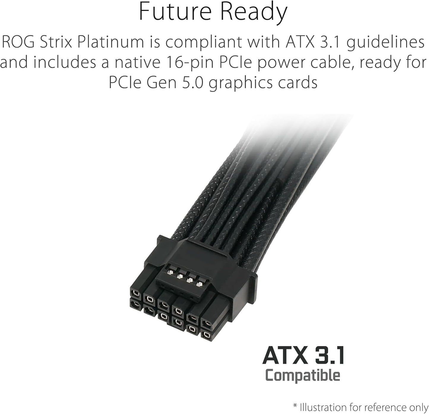 ASUS ROG Strix 1200W Platinum (Fully Modular Power Supply, 80 Plus Platinum Certified, ATX 3.1, GaN MOSFET, GPU-First Intelligent Voltage Stabilizer, 10-Year Warranty)