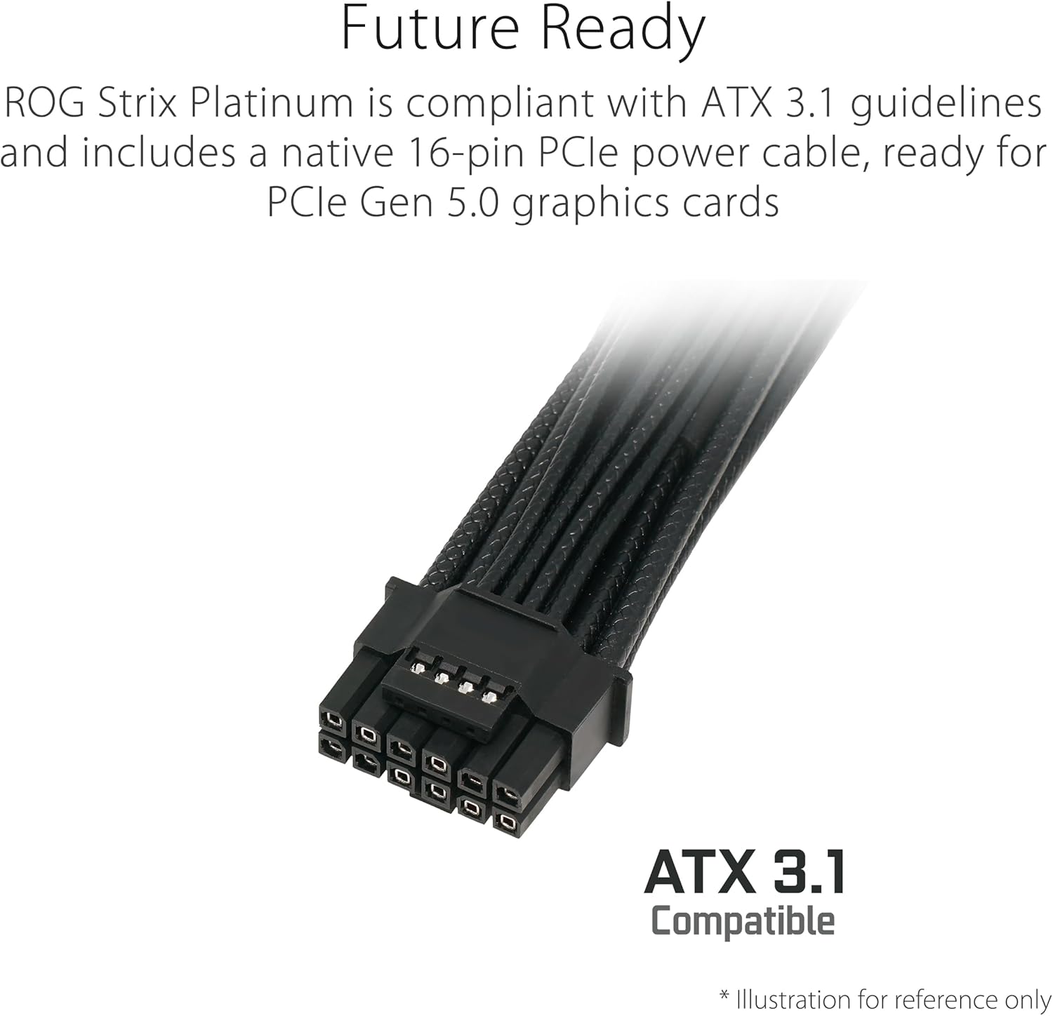 ASUS ROG Strix 1200W Platinum (Fully Modular Power Supply, 80 Plus Platinum Certified, ATX 3.1, GaN MOSFET, GPU-First Intelligent Voltage Stabilizer, 10-Year Warranty)