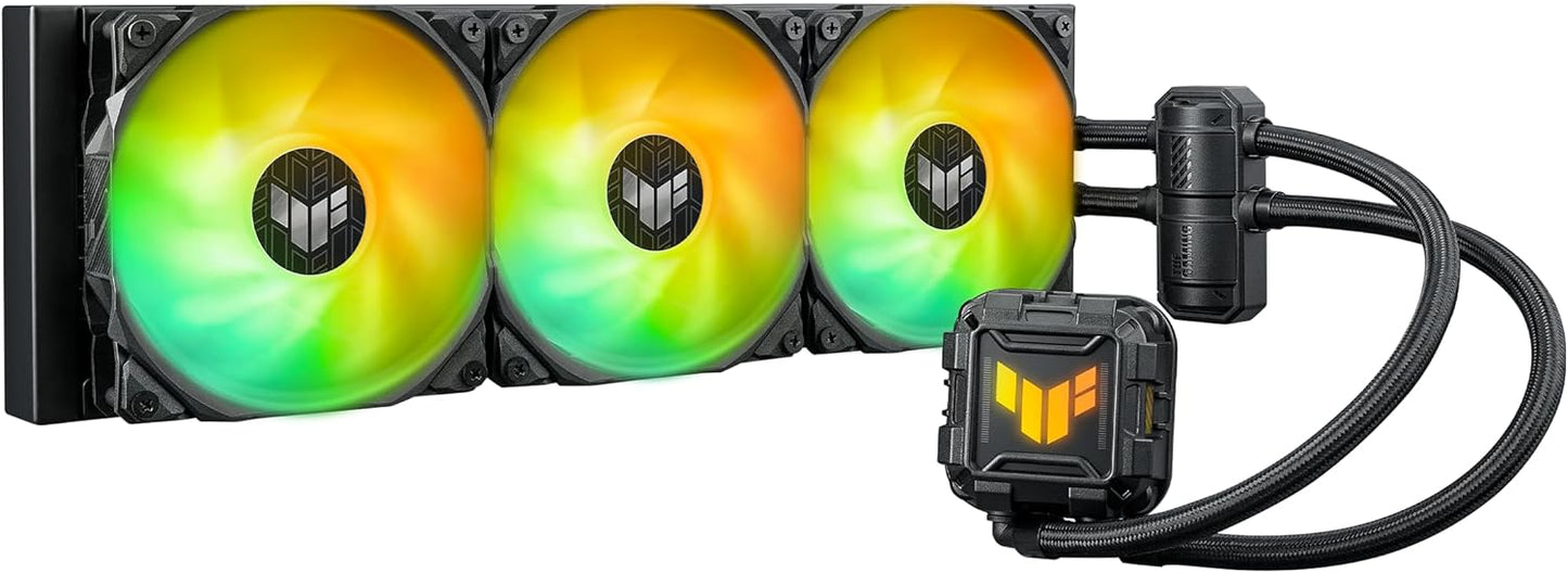 ASUS TUF Gaming LC II 360 ARGB All-in-One Liquid CPU Cooler with Aura Sync, 3X TUF Gaming 120mm ARGB Radiator Fans, Reinforced Tubing, and 6-Year Warranty;Widely Compatible with Latest Intel&AMD CPUs