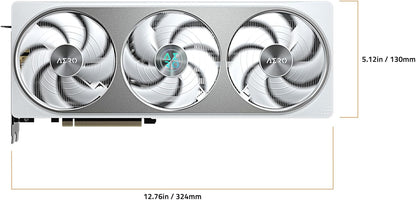GIGABYTE GeForce RTX 5070 AERO OC 12G Graphics Card, 12GB 192-bit GDDR7, PCIe 5.0, WINDFORCE Cooling System, GV-N5070AERO OC-12GD Video Card, Compatible with Desktop
