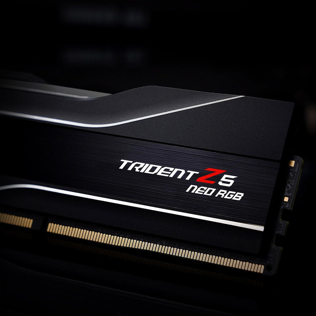 G.SKILL Trident Z5 Neo RGB Series DDR5 RAM (AMD Expo) 32GB (2x16GB) 6000MT/s CL30-38-38-96 1.35V Desktop Computer Memory U-DIMM - Matte Black (F5-6000J3038F16GX2-TZ5NR)