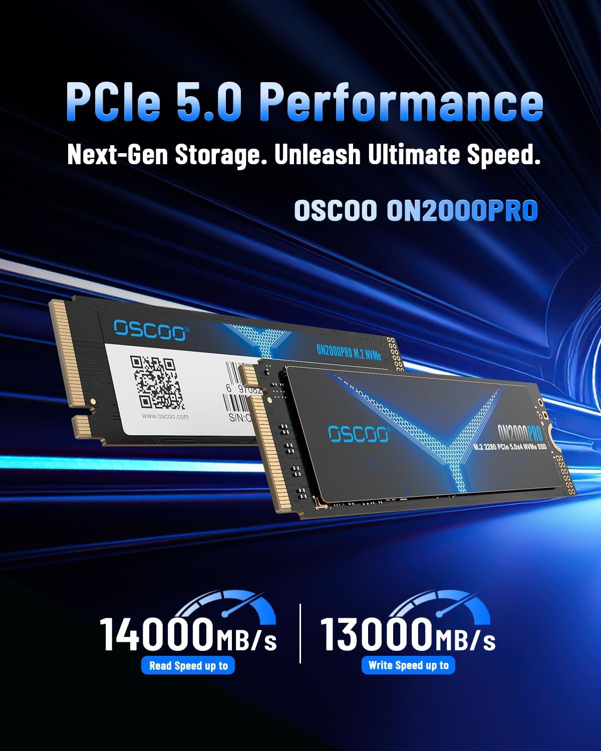 1TB NVMe Gen 5.0 SSD, Up 13,000MB/s,3D TLC NAND, DRAM Cache, Graphene Heatsink, M.2 NVMe PCIe 2280 Gen5x4 SSD for AI Applications, Gaming, PS5, Laptop, PC, Heavy-Duty Workstations
