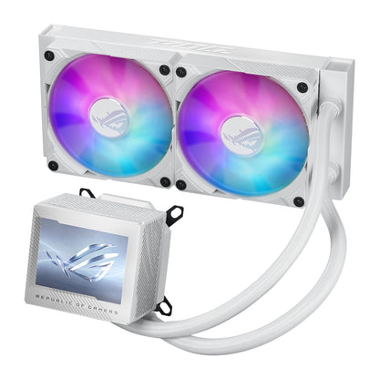 ASUS ROG RYUJIN III 360 ARGB EXTREME all-in-one AIO CPU liquid cooler, AMD Ryzen 9000 & Intel® Core™ Ultra Ready, Asetek Gen8 V2 pump; high airflow static pressure magnetic fans; customizable 3.5" LCD