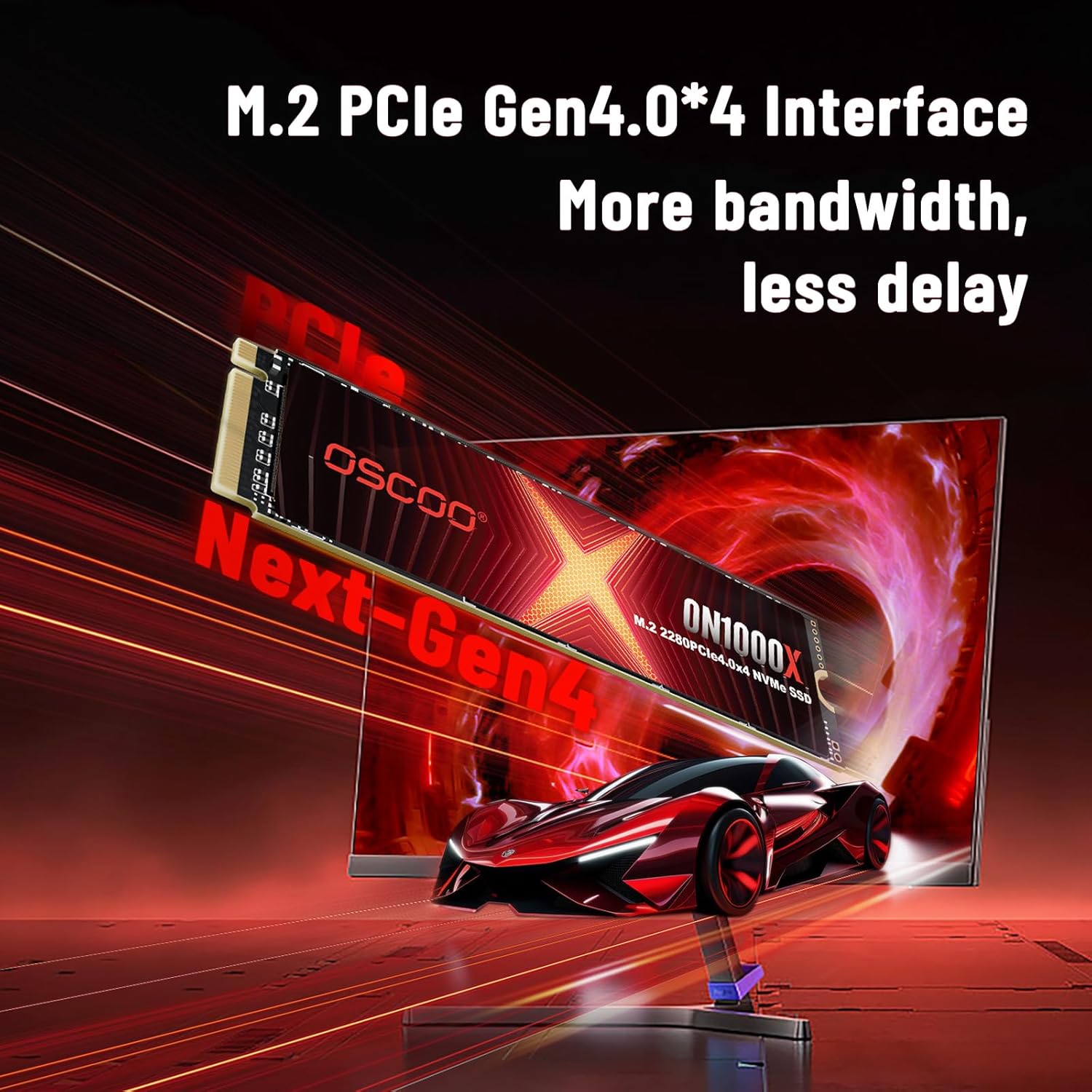 1TB NVMe PCIe 4.0 SSD, Up to 7,400MB/s Read & 6,500MB/s Write, 3D NAND, Graphene Heatsink, M.2 2280 Gen4x4 Internal SSD for PS5, Gaming Laptop, PC, Desktop Workstations