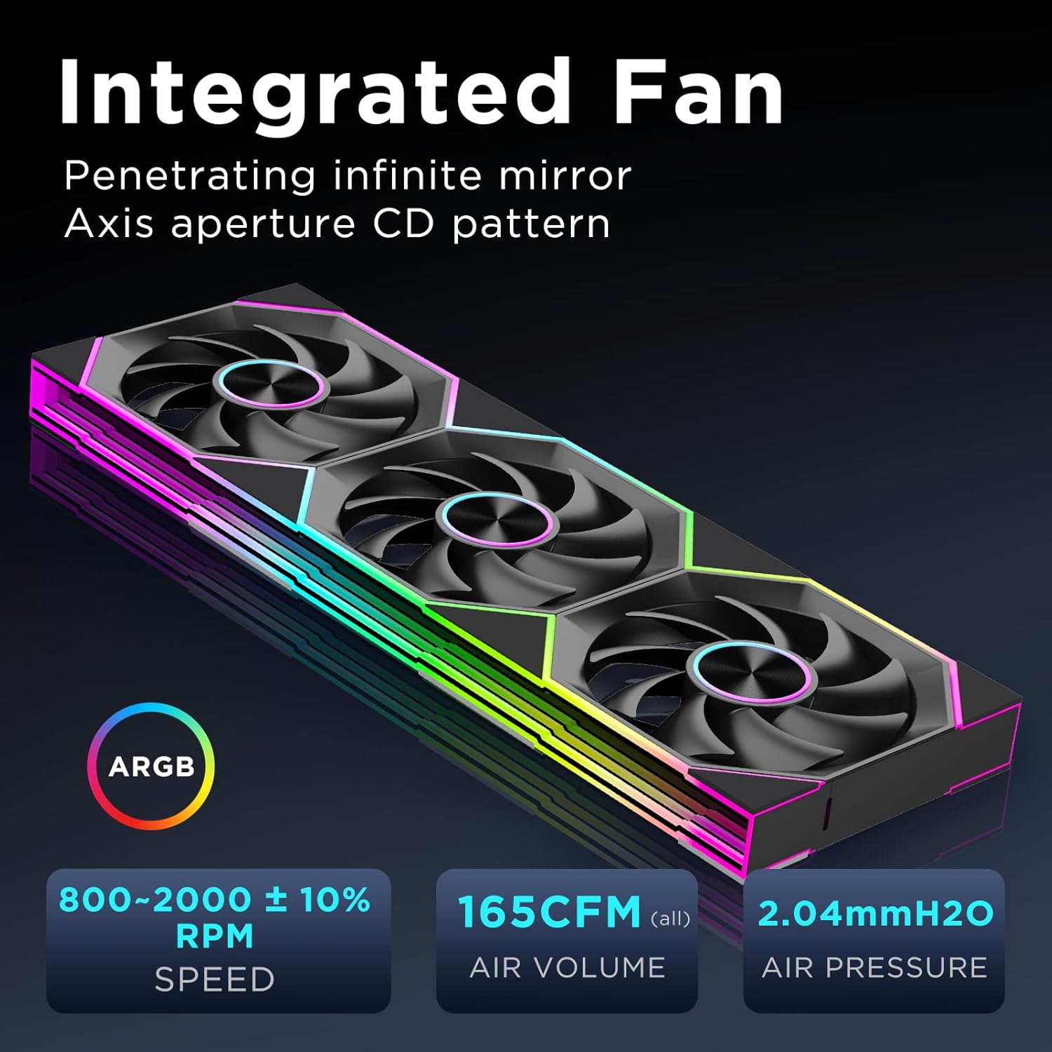 Chill ARC 360mm AIO CPU Cooler with 6.67" 2K AMOLED Curved Rotatable Screen & 3D Anamorphic Effect | 320W TDP | ARGB Fans | Intel LGA1851/1700/115X | AMD AM4/AM5 | Black