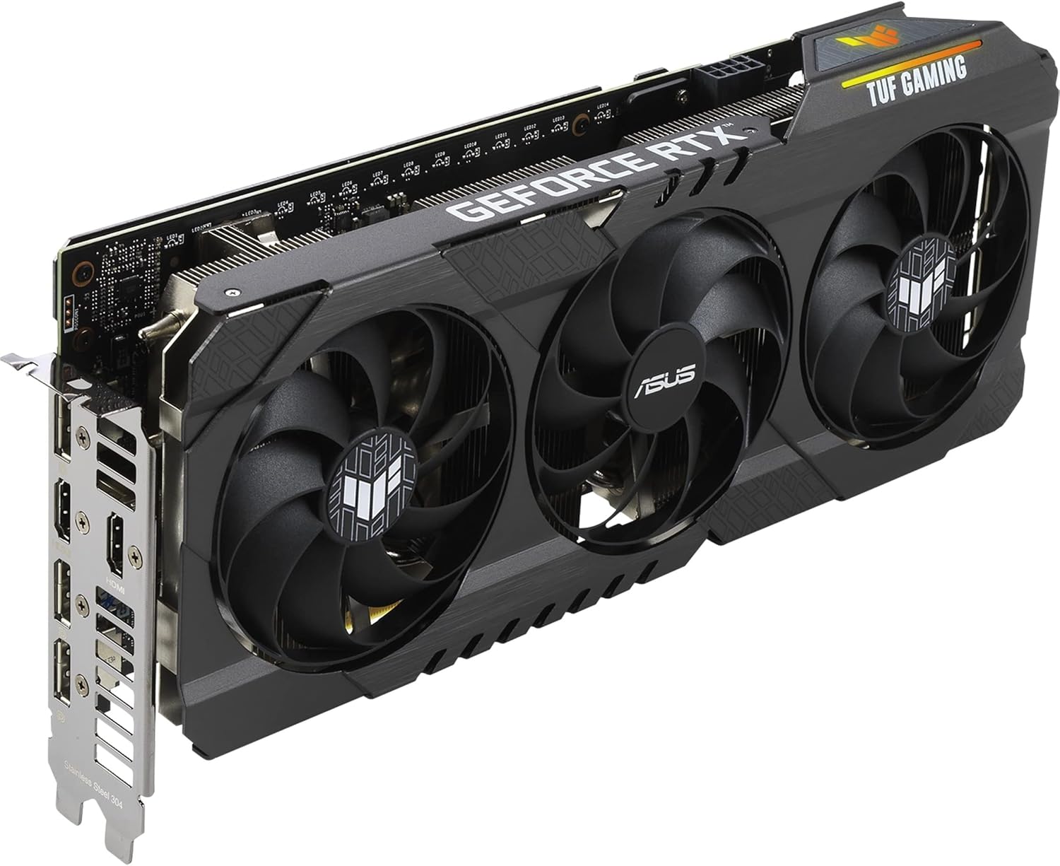 ASUS TUF Gaming NVIDIA GeForce RTX 3060 V2 OC Edition Graphics Card (PCIe 4.0, 12GB GDDR6, HDMI 2.1, DisplayPort 1.4a, Dual Ball Fan Bearings, Military-Grade Certification, GPU Tweak II) (Renewed)