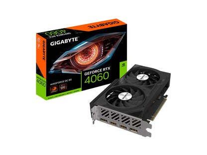 GIGABYTE GeForce RTX 5060 WINDFORCE OC 8G Graphics Card, Cooling System, 8GB 128-bit GDDR7, PCIe 5.0, Manufactured by NVIDIA, DisplayPort & HDMI - Video Output Interface, GV-N5060WF2OC-8GD Video Card