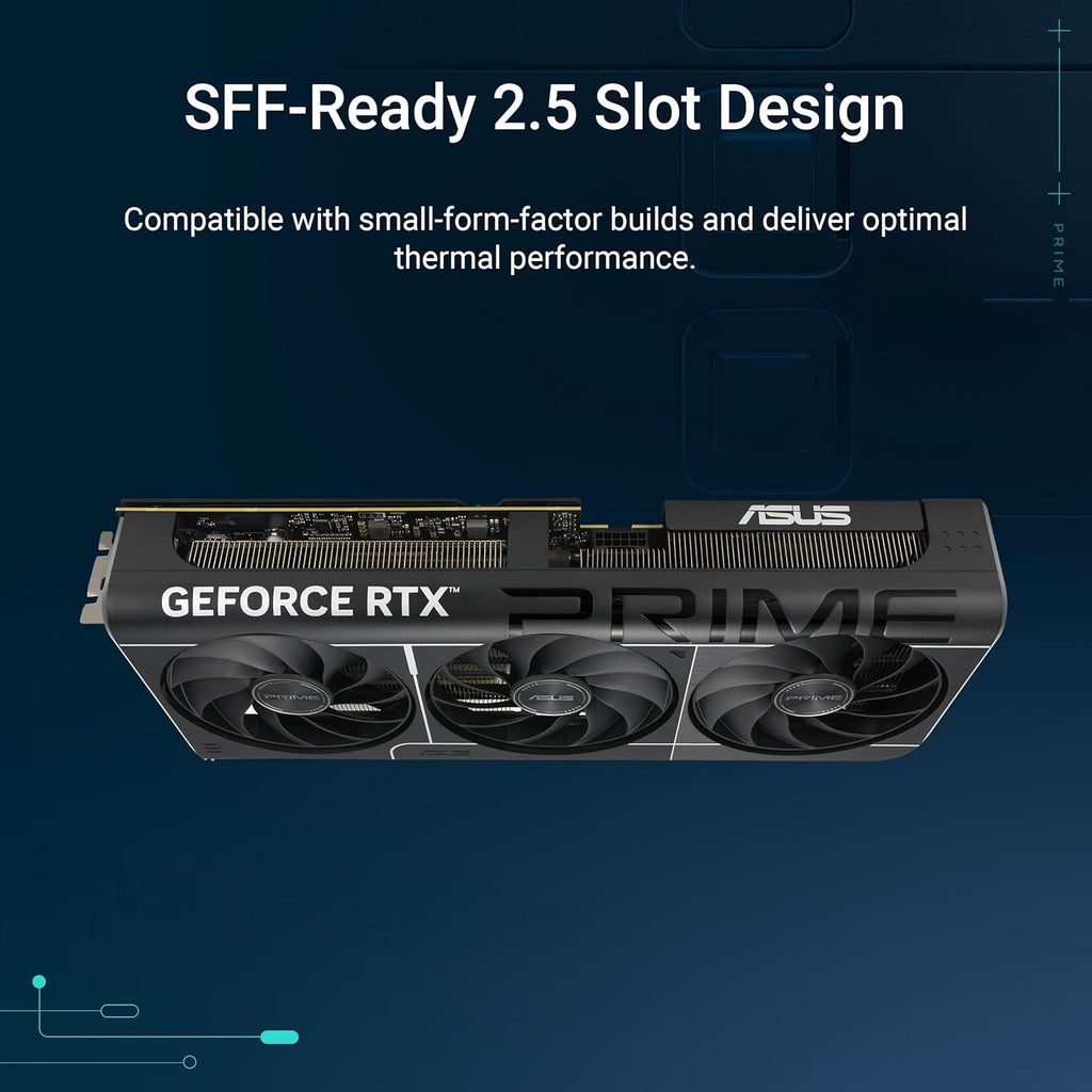 ASUS The SFF-Ready Prime GeForce RTX™ 5070 OC Edition 12GB GDDR7 Graphics Card (PCIe® 5.0, 12GB GDDR7, HDMI®/DP 2.1, 2.5-Slot, Axial-tech Fans, Dual BIOS) (Renewed)