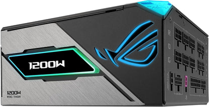 ASUS ROG Thor 1200W Platinum III PSU (80 Plus Platinum Certified, ATX 3.1, GaN MOSFET, GPU-First Intelligent Voltage Stabilizer, Magnetic OLED Display, Turbo Mode, 10-Year Warranty)