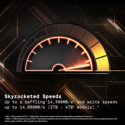 WD_Black SN8100 2TB NVMe SSD - PCIe 5.0x4, M.2 2280, Up to 14,900MB/s Read Speed, up to 11,000MB/s Write Speed, Best for AI Applications, Gaming, and Video Editing - WDS200T1X0M