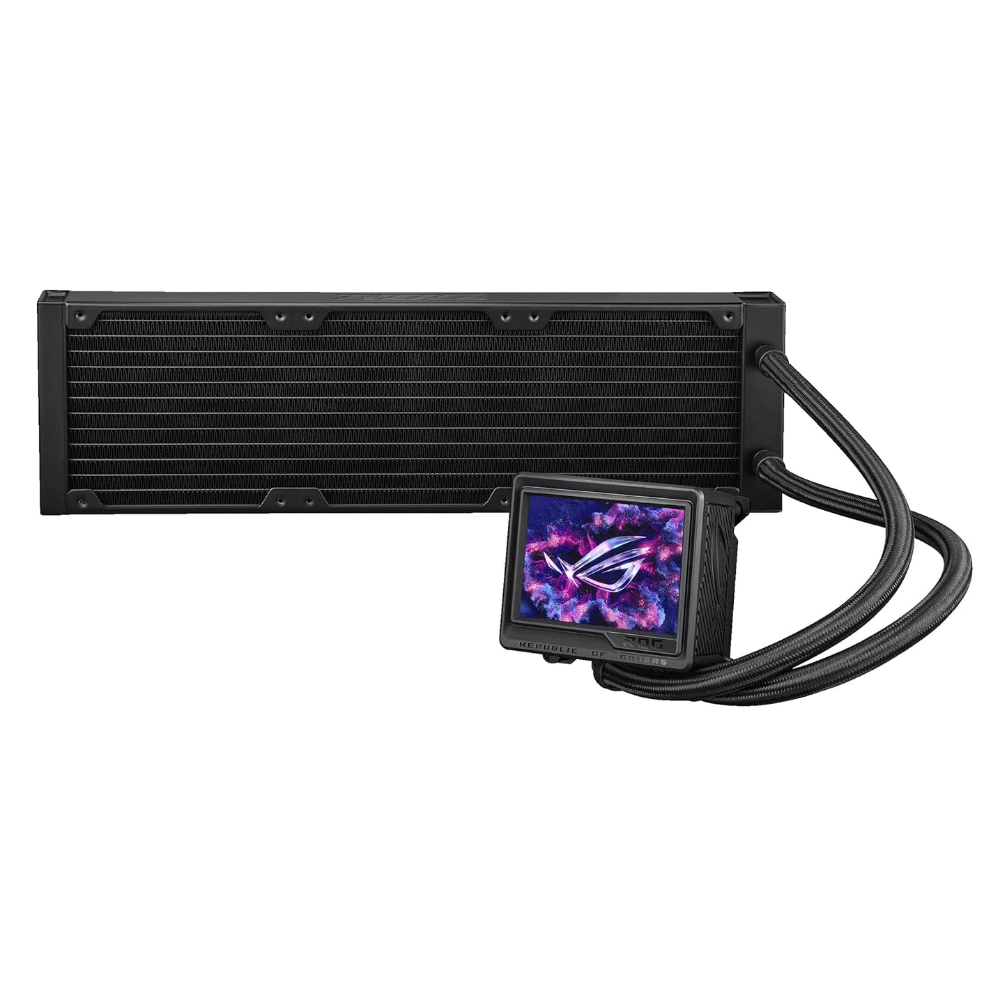 ASUS ROG RYUJIN III 360 ARGB EXTREME all-in-one AIO CPU liquid cooler, AMD Ryzen 9000 & Intel® Core™ Ultra Ready, Asetek Gen8 V2 pump; high airflow static pressure magnetic fans; customizable 3.5" LCD